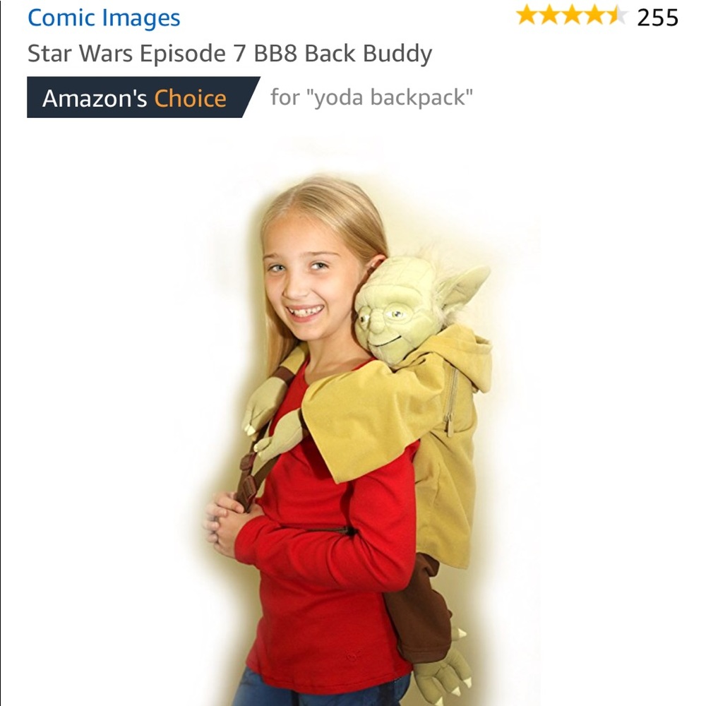 Kids Star Wars Yoda Backpack NWT